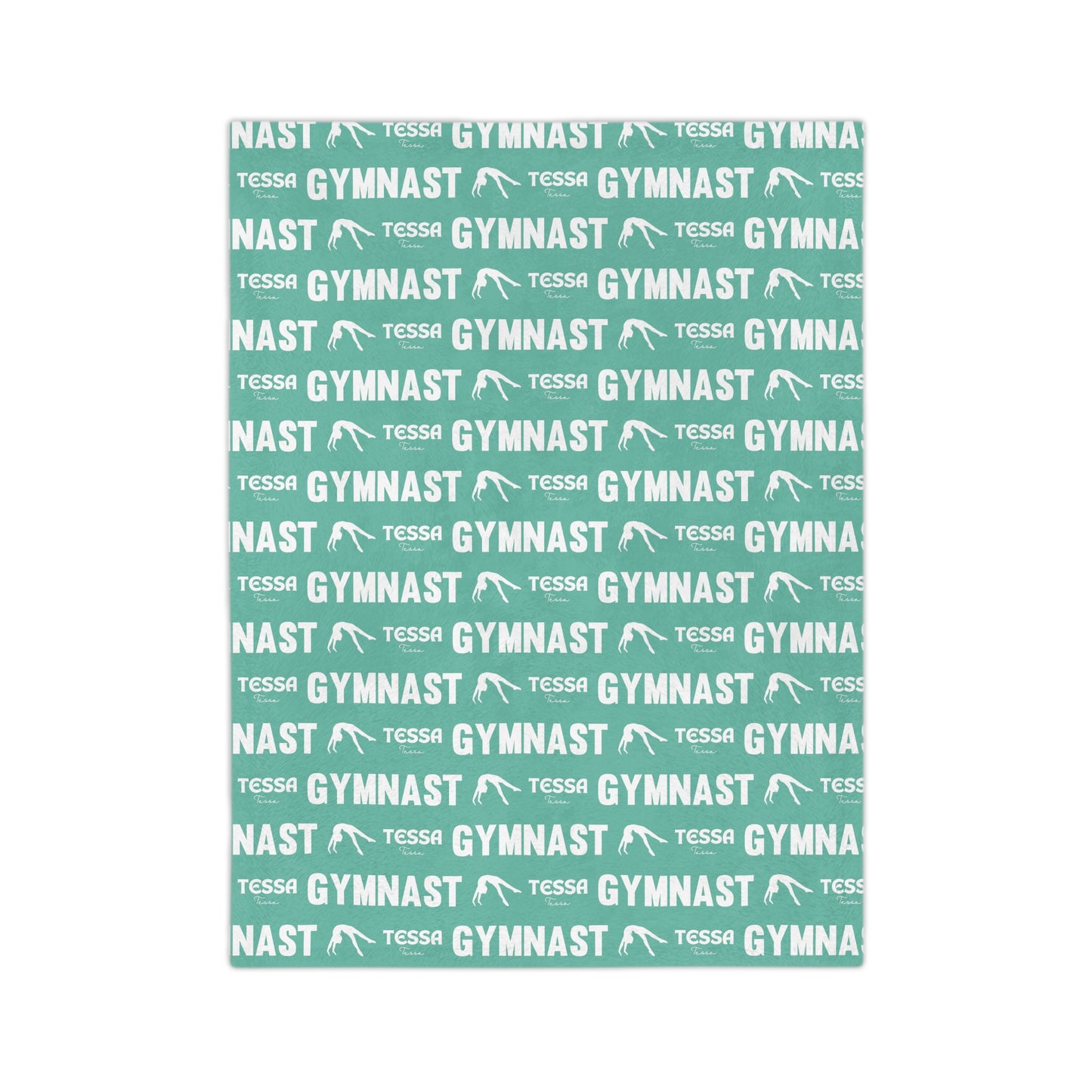 Personalized Gymnast Custom Name Kids Blanket