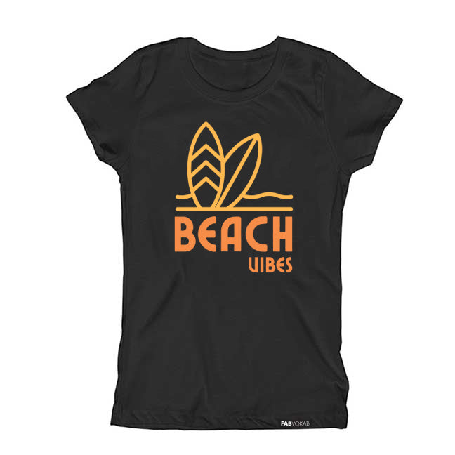 BEACH VIBES Kids, Girls, Boys, Teen Short Sleeve graphic T-shirt