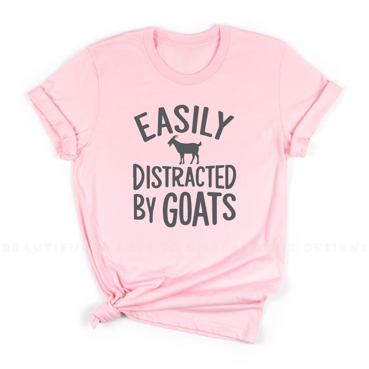 "Easily Distracted by Goats" Kids Short Sleeve T-Shirt