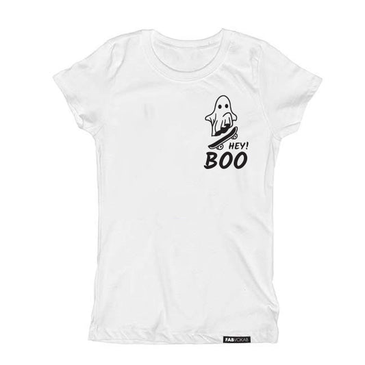 "Hey Boo" Skater Kids, Girls, Boys, Teens T-Shirt