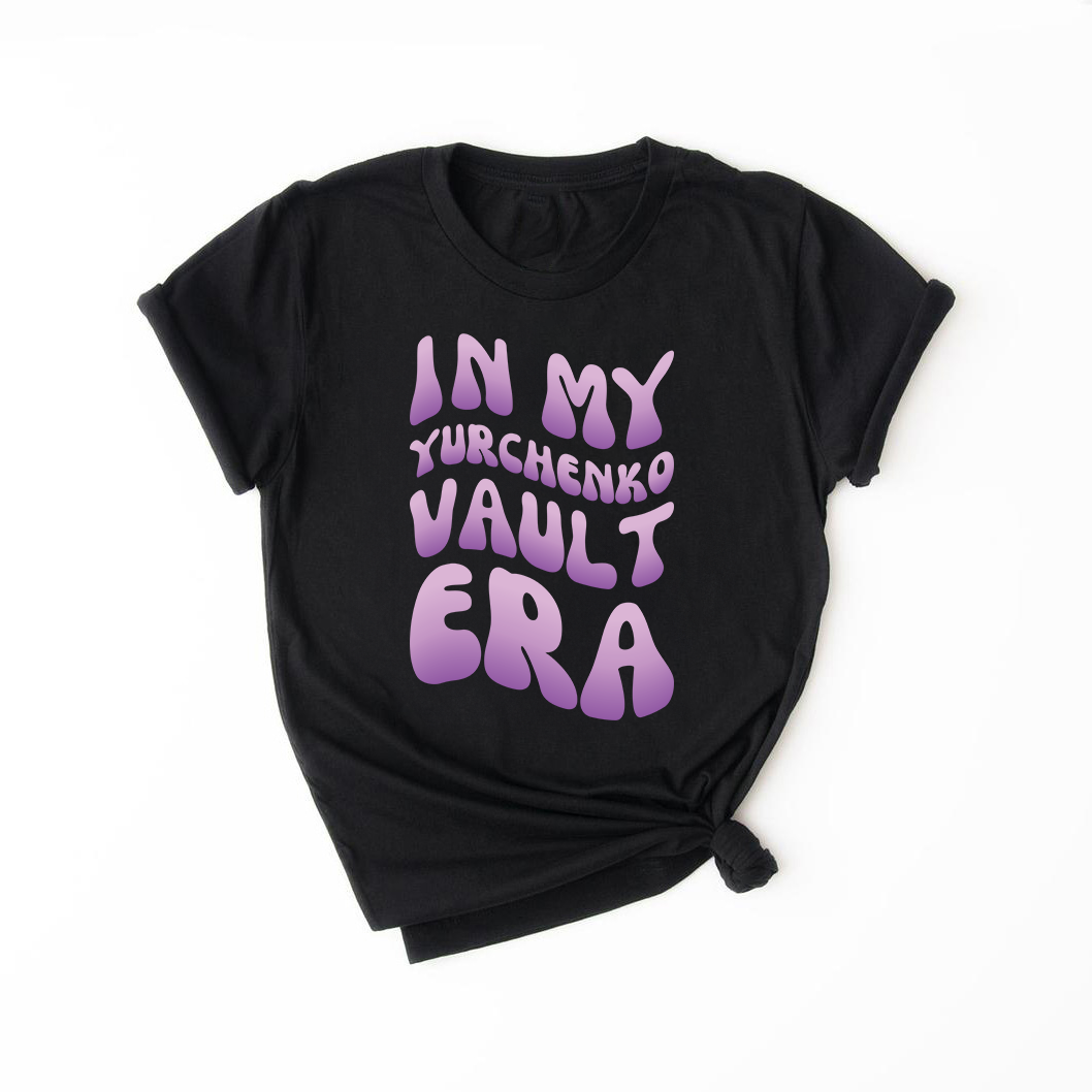 "In My Yurchenko Vault Era" Kids Girls Gymnast Short Sleeve T-Shirt, FABVOKAB.COM
