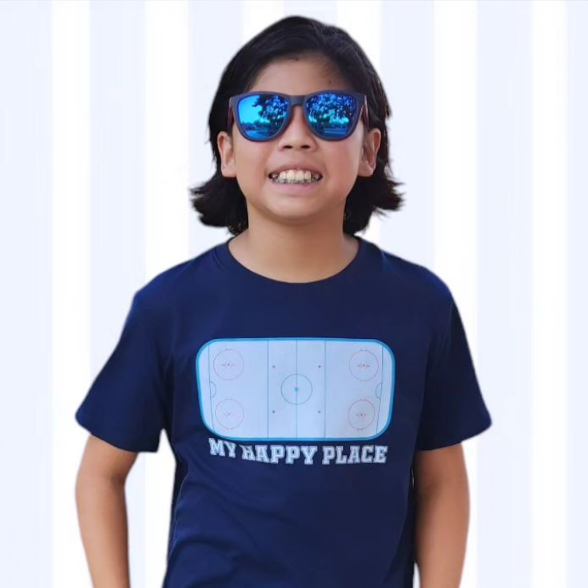 My Happy Place Hockey Lover T-shirt for Kids & Young Adults