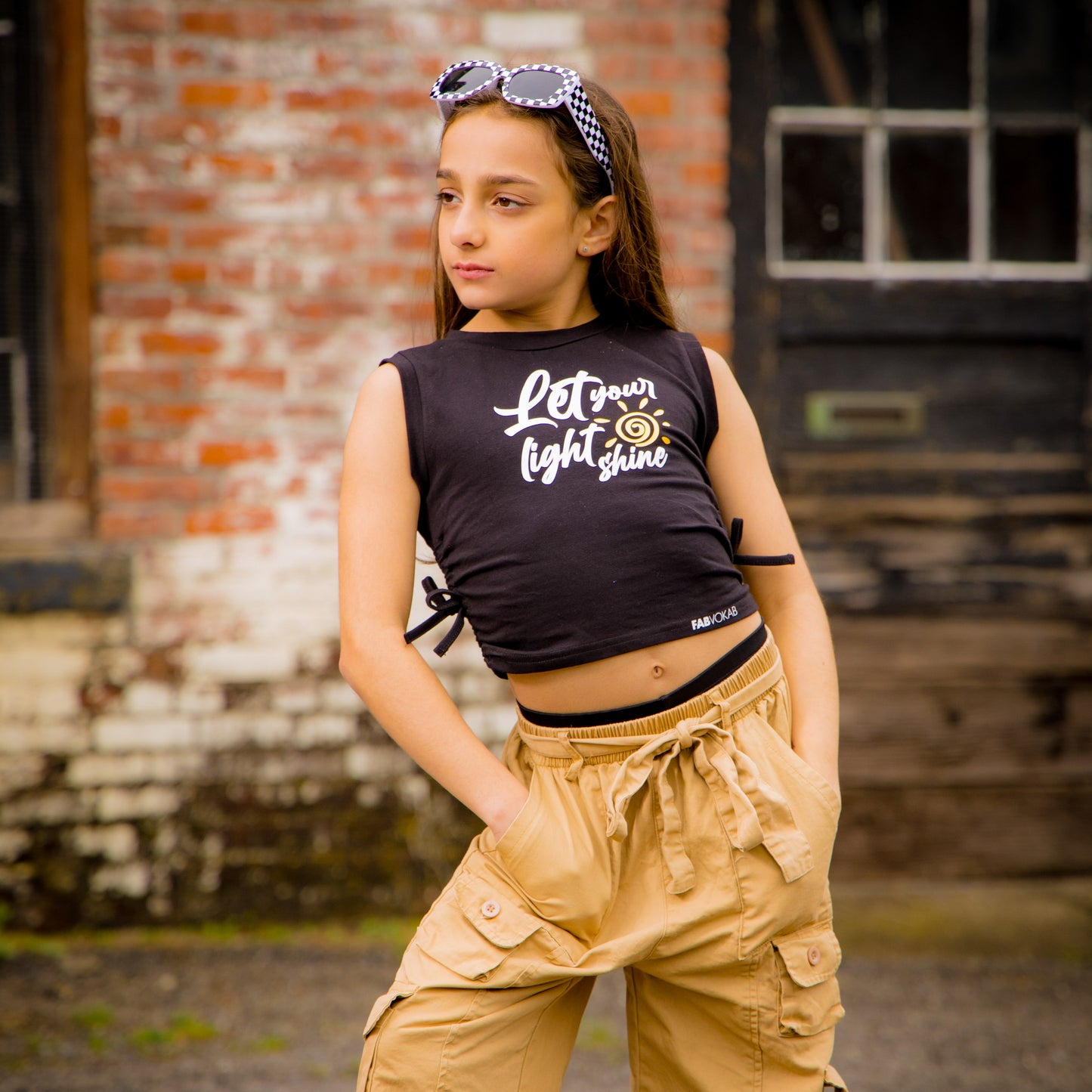 Let your light shine, Girls Crop Top