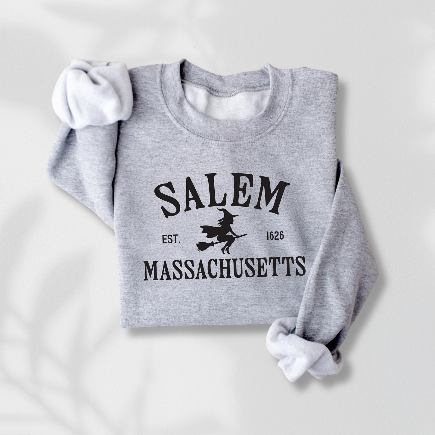 Salem, MA Sweatshirt - Vintage Witch City Crewneck