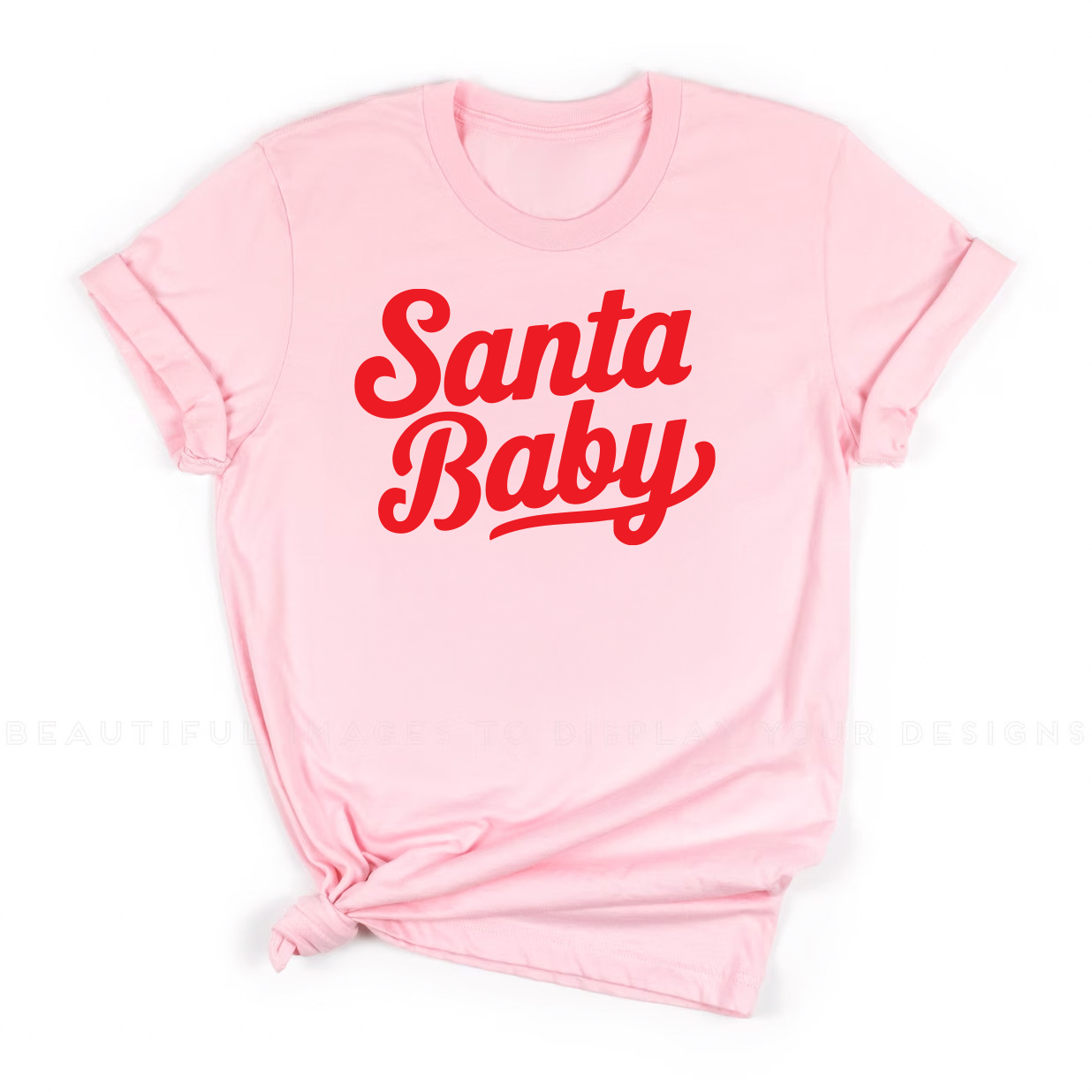 Santa Baby Pink T-Shirt - Kids, Teens & Adults