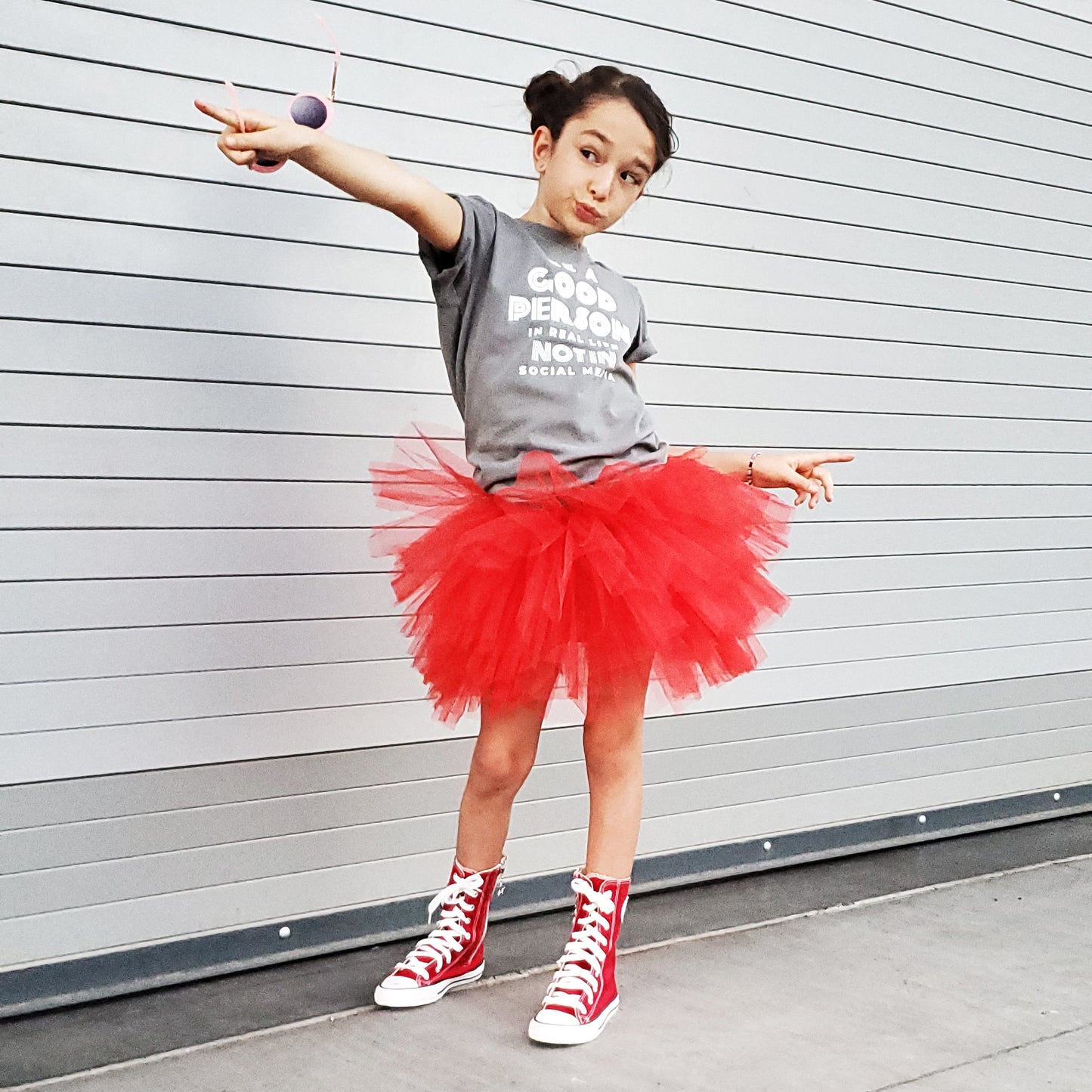 BE A GOOD PERSON IN REAL LIFE NOT IN SOCIAL MEDIA Kids, Teen Short Sleeve T-shirt FABVOKAB