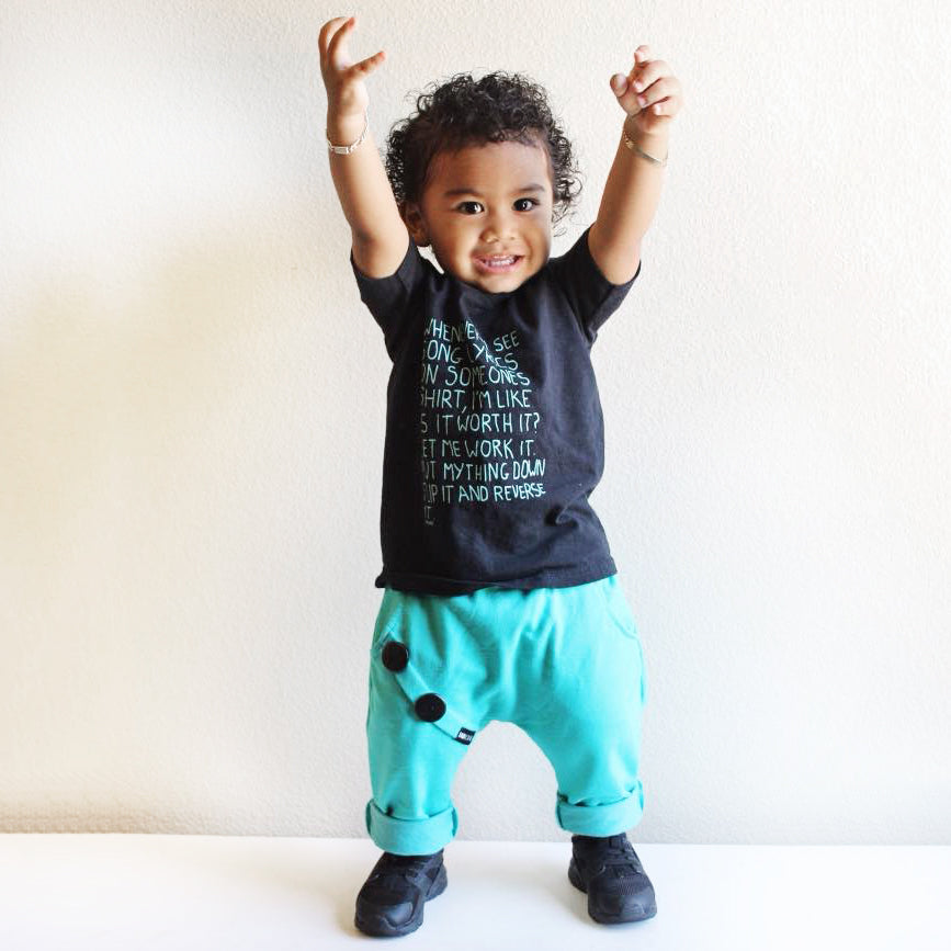 SIENNA AQUA UNISEX KIDS HAREM PANTS FABVOKAB