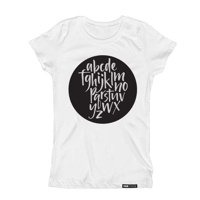 ALPHABET Short Sleeve T-shirt FABVOKAB