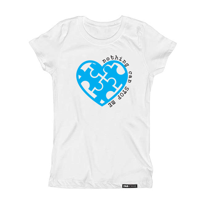 Nothing Can Stop ME Autism Awareness Short Sleeve T-shirt FABVOKAB