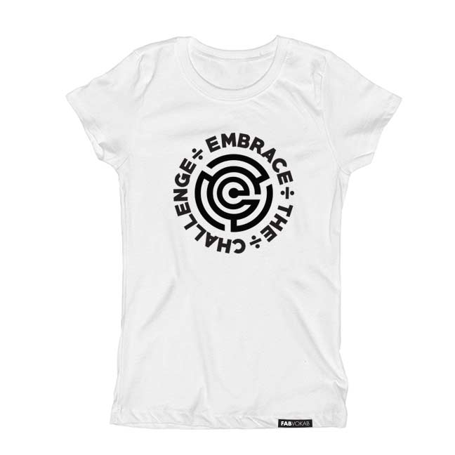 EMBRACE THE CHALLENGE Short Sleeve T-shirt FABVOKAB