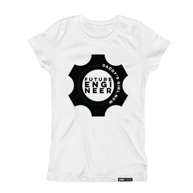 FUTURE ENGINEER DADDY'S GIRL NOW Short Sleeve T-shirt FABVOKAB