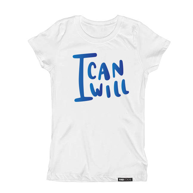 I CAN I WILL Kids Short Sleeve T-shirt FABVOKAB