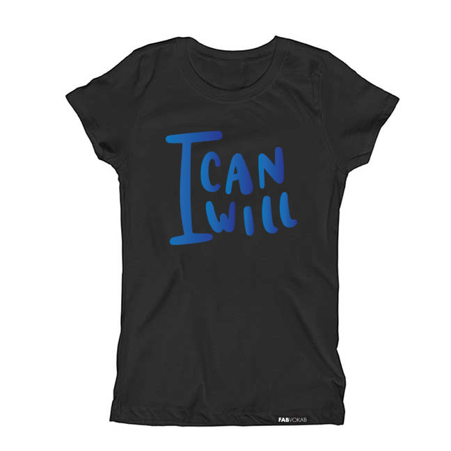 I CAN I WILL Kids Short Sleeve T-shirt FABVOKAB