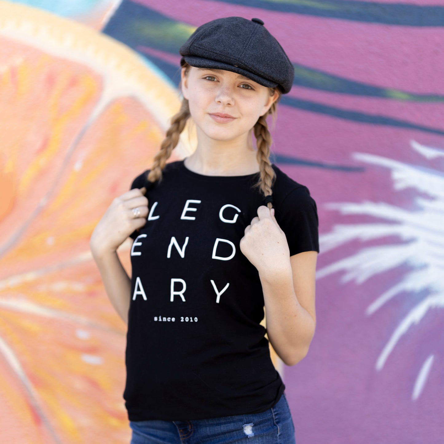 L E G E N D A R Y (LEGENDARY) Kids, Girls, Teen Short Sleeve T-shirt (Custom year) FABVOKAB