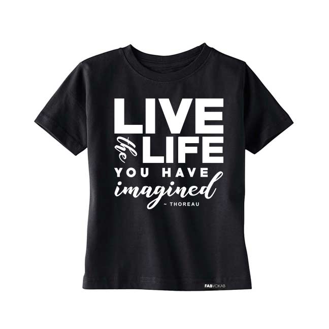 LIVE THE LIFE Short Sleeve T-shirt FABVOKAB