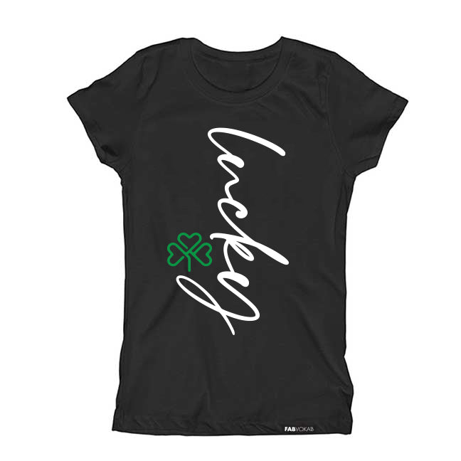 LUCKY Saint Patrick's Short Sleeve Kids, Teen, Boys, Girls T-shirt FABVOKAB