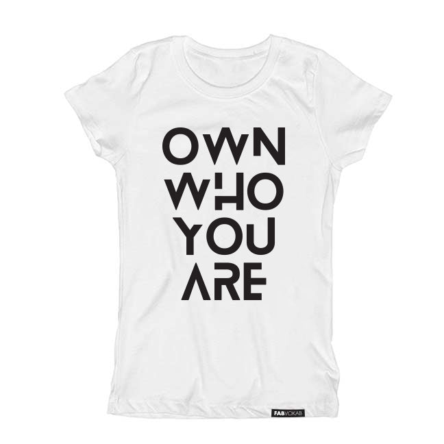 OWN WHO YOU ARE. Kids, Girls, Boys, Unisex Short Sleeve T-shirt FABVOKAB