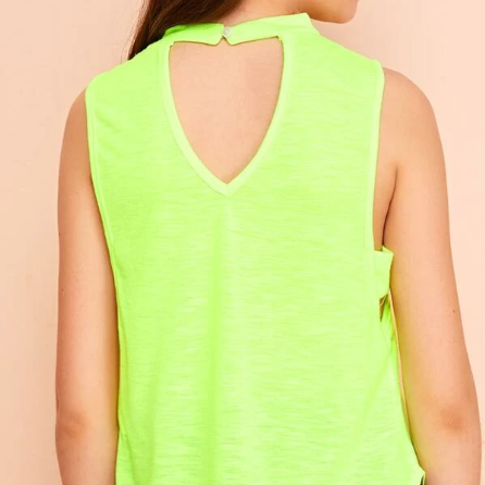 Good things take time Kids, Teen Neon Green Tank Top FABVOKAB