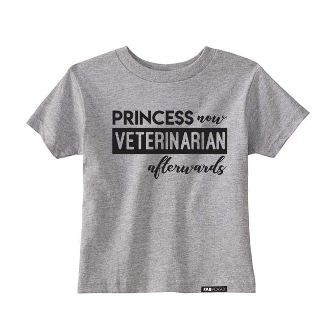 PRINCESS NOW VET AFTERWARDS Short Sleeve T-shirt FABVOKAB