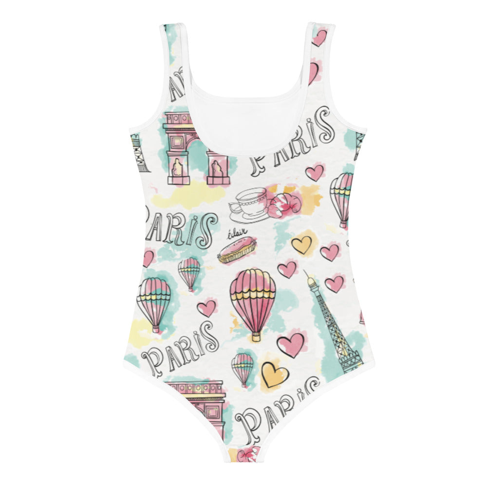 I love Paris Kids Little Girls Swimsuit FABVOKAB