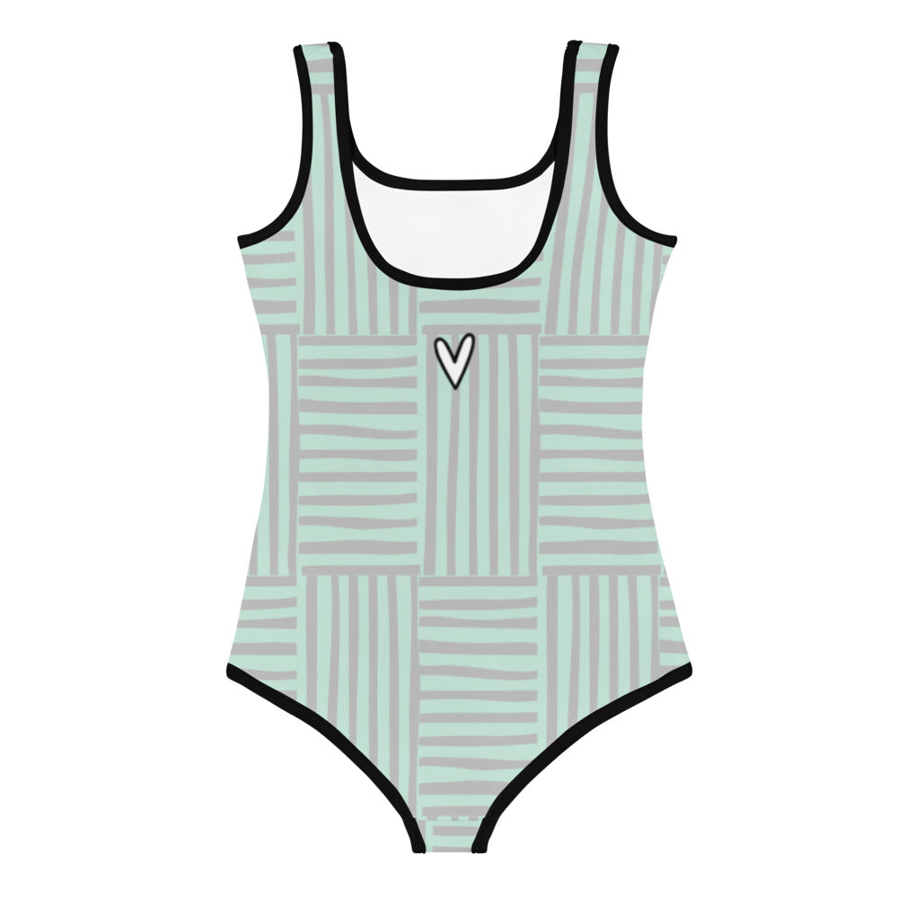Hello Summer Kids Little Girls Swimsuit (green) FABVOKAB