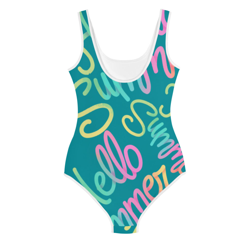 Summer Kids Big Girls Swimsuit (teal) FABVOKAB