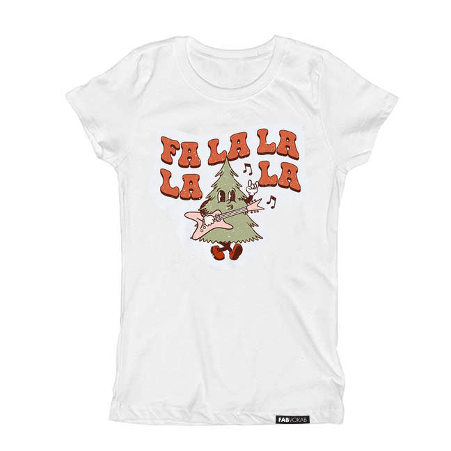FA LA LA LA LA GIRLS, BOYS, TEEN HOLIDAYS, CHRISTMAS KIDS Short Sleeve T-shirt FABVOKAB