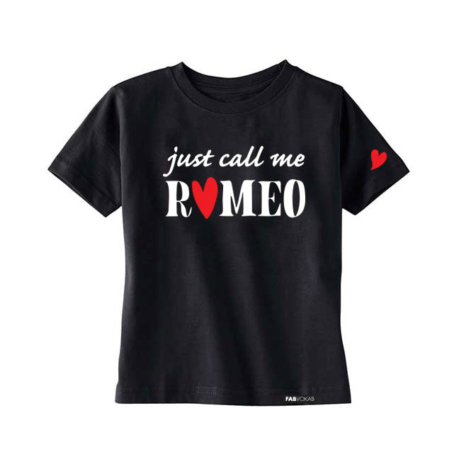 Just call me ROMEO Short Sleeve Kids Boys T Shirt FABVOKAB