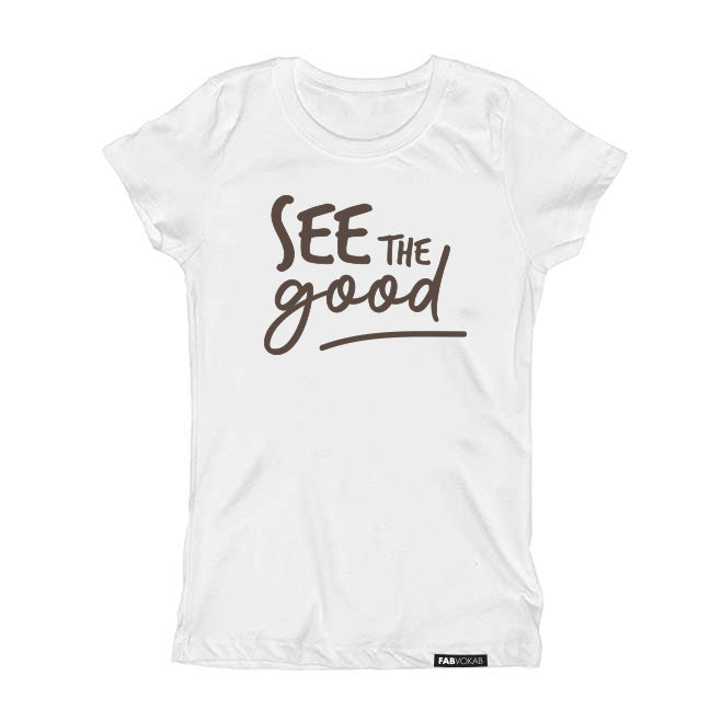 SEE THE GOOD. KIDS, TEEN SHORT SLEEVE T-SHIRT FABVOKAB