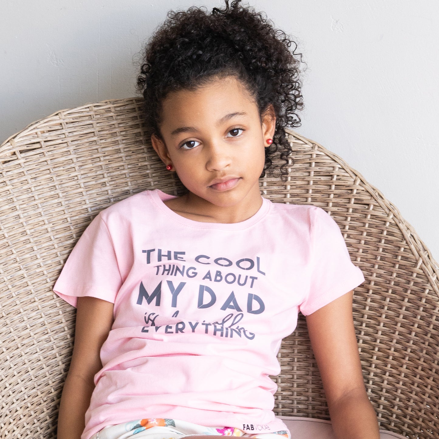 "The Cool Thing About My Dad" Kids Short Sleeve T-Shirt