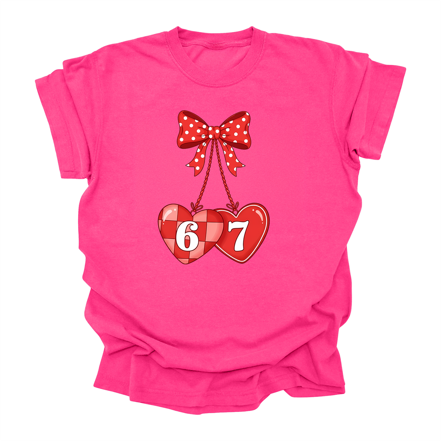 6–7 Valentine Shirt – Viral TikTok Trend Heart Tee for Kids, Teens & Adults