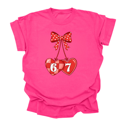 6–7 Valentine Shirt – Viral TikTok Trend Heart Tee for Kids, Teens & Adults