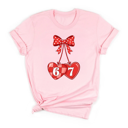 6–7 Valentine Shirt – Viral TikTok Trend Heart Tee for Kids, Teens & Adults