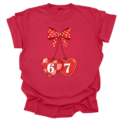 6–7 Valentine Shirt – Viral TikTok Trend Heart Tee for Kids, Teens & Adults