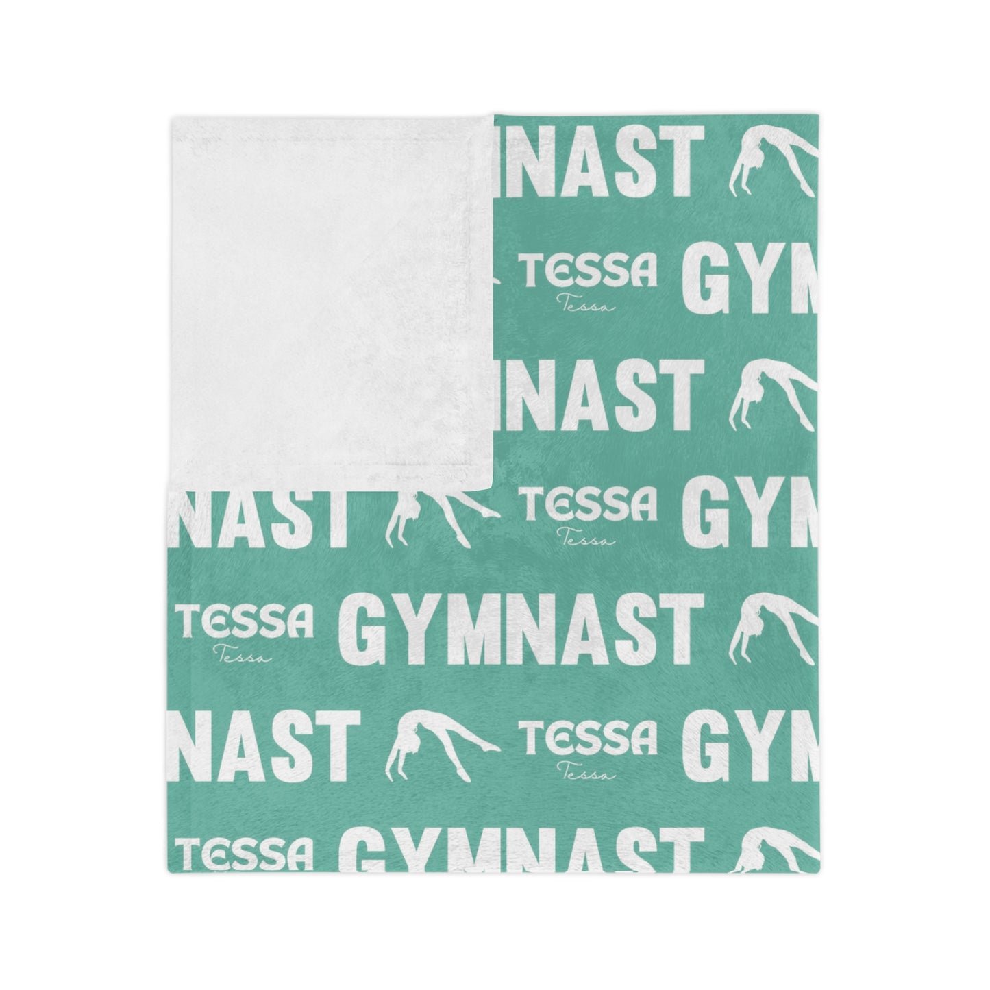 Personalized Gymnast Custom Name Kids Blanket