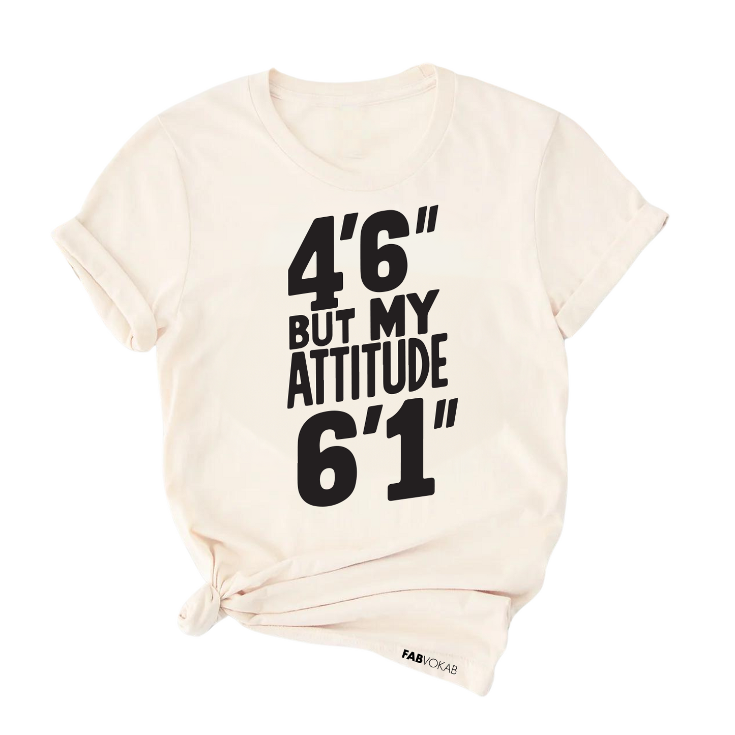 4'6" But My Attitude 6'1" - Young Gymnast Short Sleeve T-Shirt