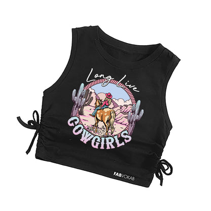 Sassy and Stylish: Long Live Cowgirl Crop Top for Western Diva