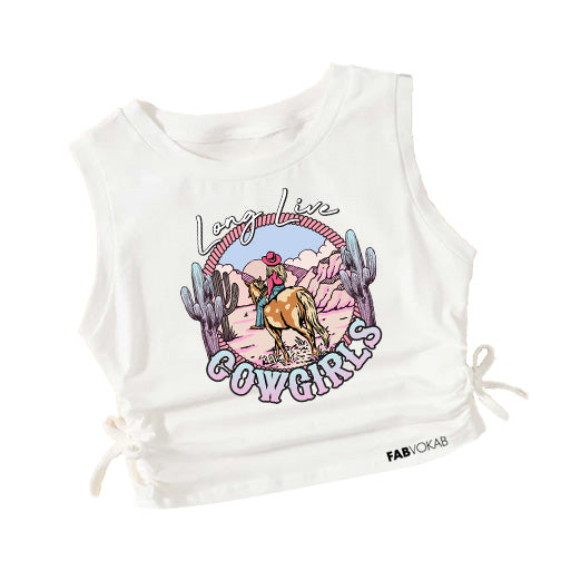 Sassy and Stylish: Long Live Cowgirl Crop Top for Western Diva