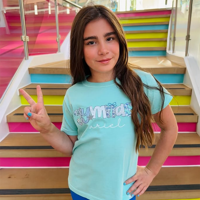 Custom Gymnast Name T-Shirt – Personalized Girls Gymnastics Tee