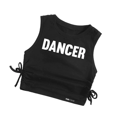 "DANCER" Girls Crop Top - Style and Performance for Young Dancers