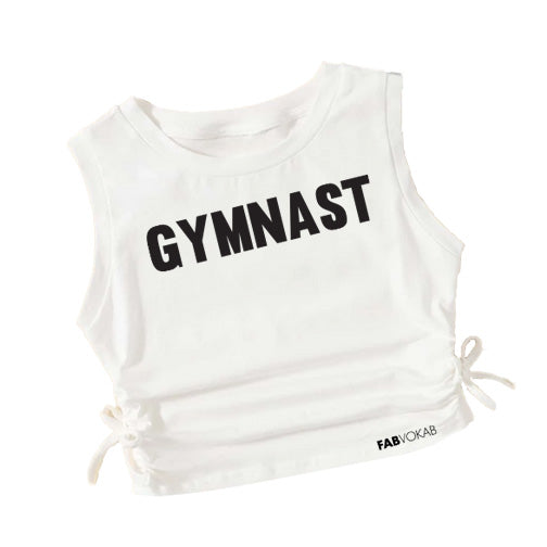 "GYMNAST" Girls Crop Top - Style and Performance for Young Gymnasts