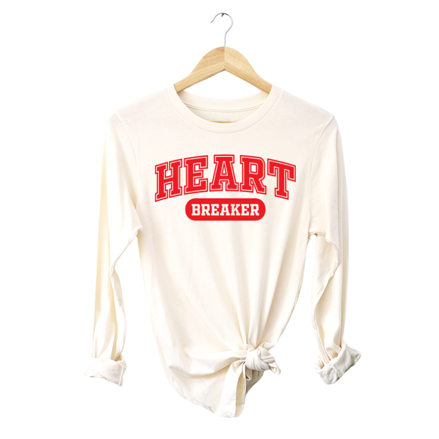 Heart Breaker Kids, Girls, Teen Valentine's Jersey Long Sleeve Tee