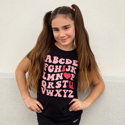 ABC I Love U: Kids, Girls, Teens Short Sleeve T-Shirt