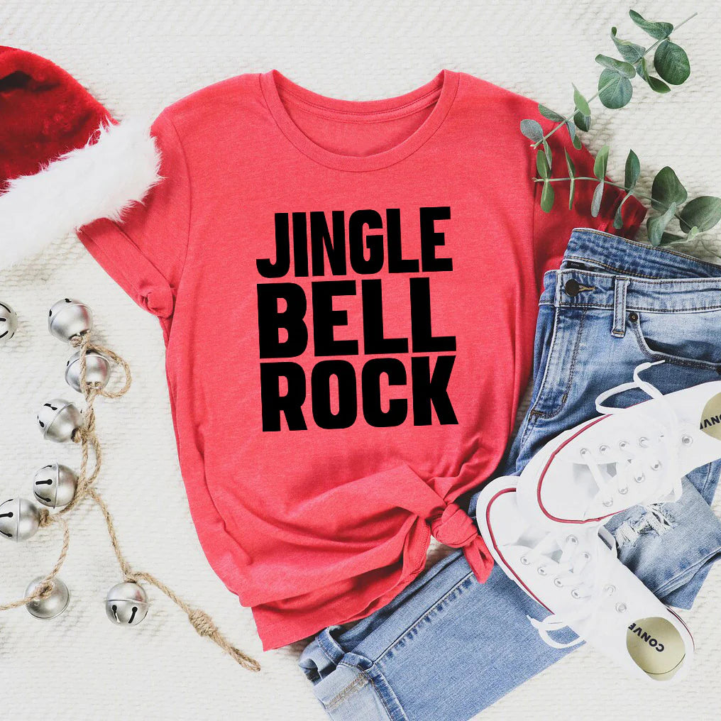Jingle Bell Rock Kids, Girls, Boys, Teen Short Sleeve T-shirt