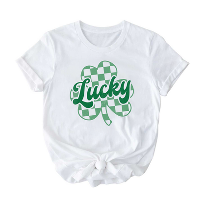 LUCKY Saint Patrick's Day Short Sleeve T-Shirt – Kids, Girls, Teens, Adult