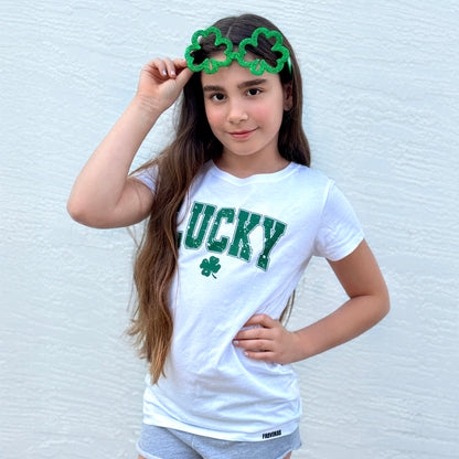 LUCKY Saint Patrick's Day Short Sleeve T-Shirt – Kids, Girls, Boys, Teens