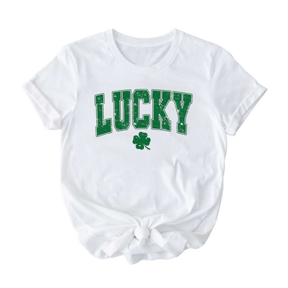 LUCKY Saint Patrick's Day Short Sleeve T-Shirt – Kids, Girls, Boys, Teens