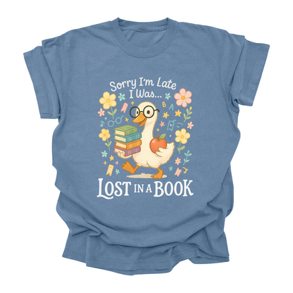 Sorry I’m Late I Was Lost in a Book – Book Lover T-Shirt for Kids & Teens