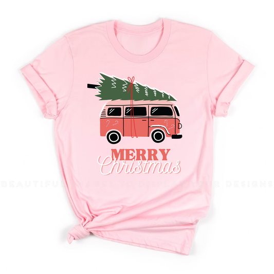 Merry Christmas Pink T-Shirt