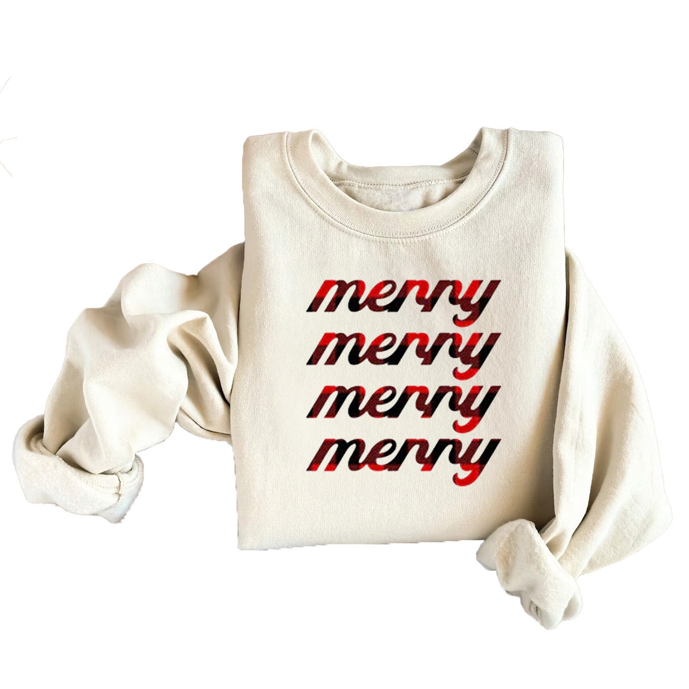 Merry, Kids Unisex Holiday Sweatshirt for Girls, Boys, and Teens
